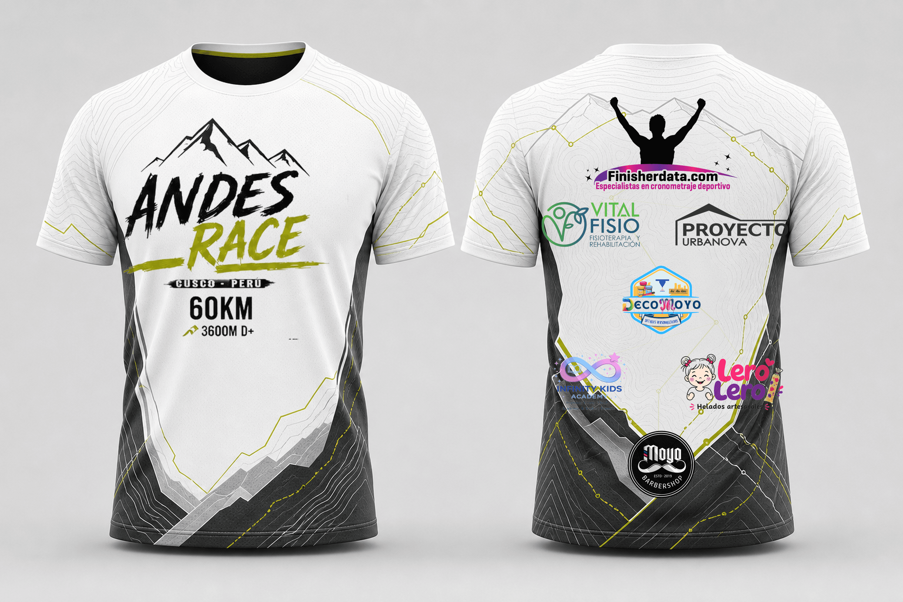 Camiseta técnica Andes Race vista de frente y espalda